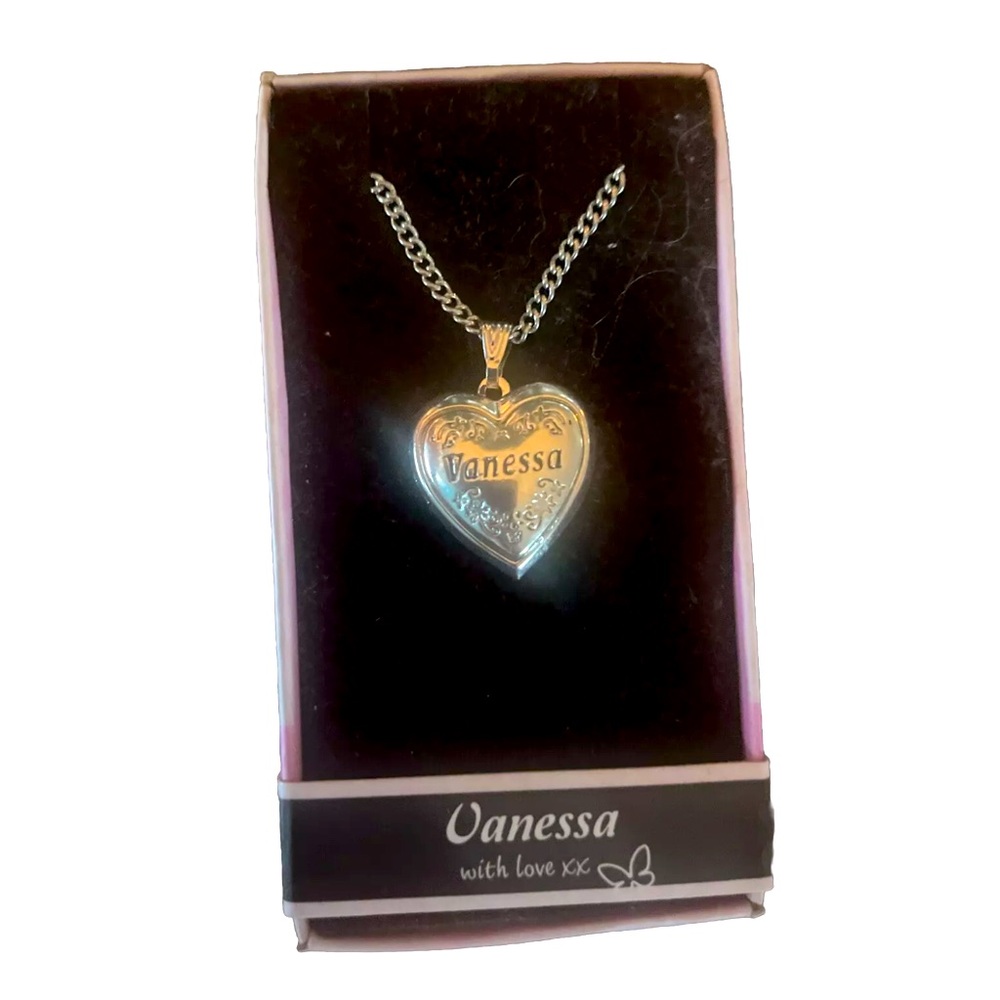 Picture Locket Love Necklace  16-18" Chain By Mulberry Studio Name: Vanessa NEW!